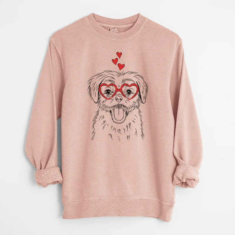 Valentine Gizmo the Maltese - Unisex Pigment Dyed Crew Sweatshirt