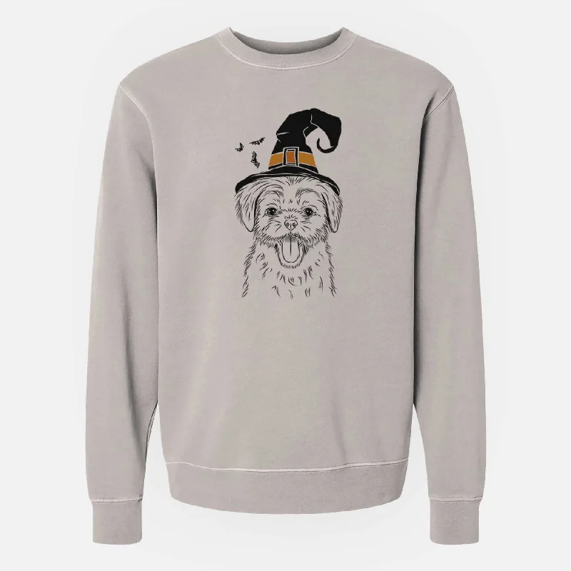 Witch Gizmo the Maltese - Unisex Pigment Dyed Crew Sweatshirt