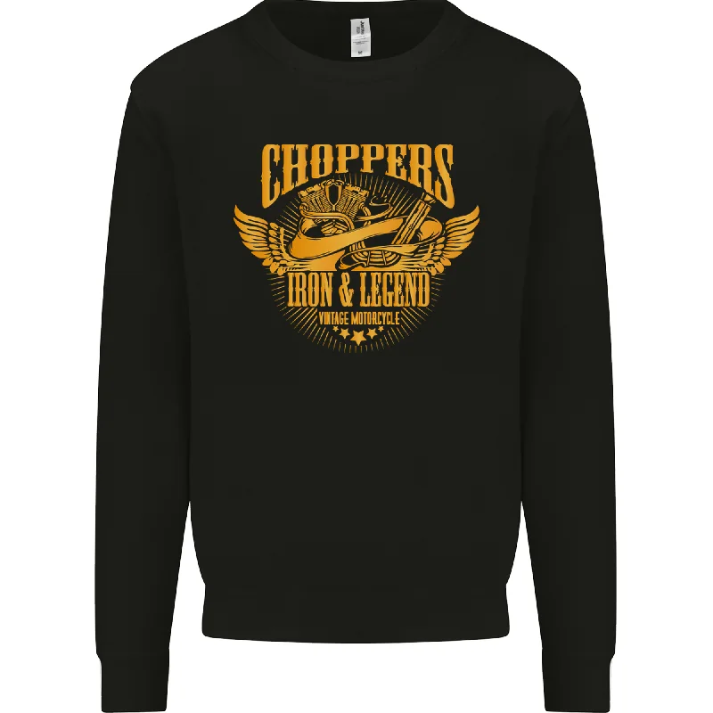 Choppers Legend Motorcycle Motorbike Biker Mens Sweatshirt Jumper