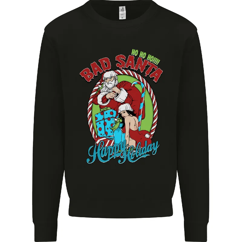 Christmas Bad Santa Funny Xmas Mens Sweatshirt Jumper