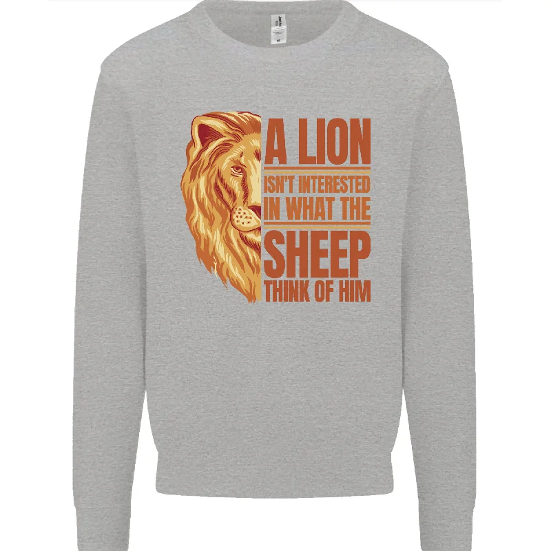 Christianity Lion Quote Religion Christian Mens Sweatshirt Jumper