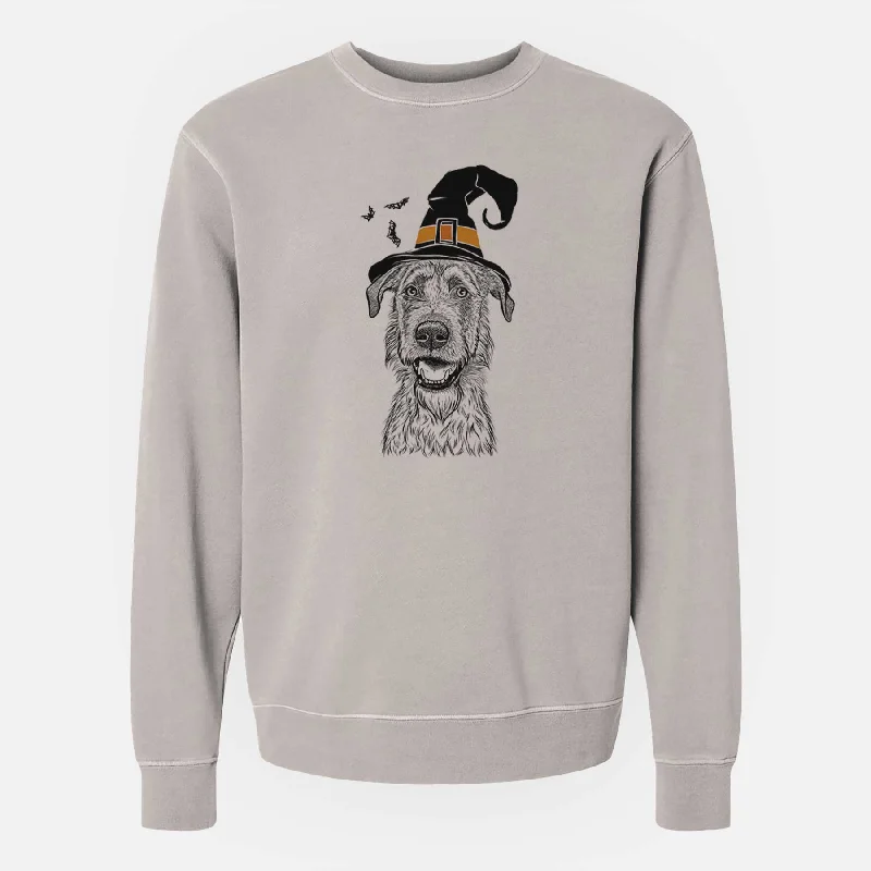 Witch Griffin the Irish Wolfhound - Unisex Pigment Dyed Crew Sweatshirt
