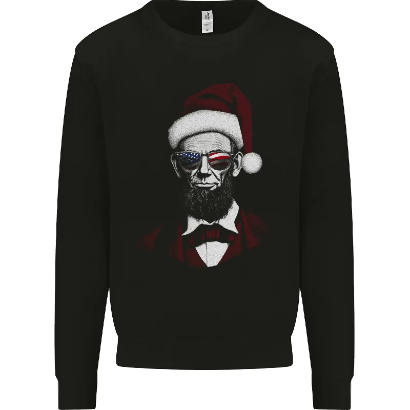 Christmas Abraham Lincoln President Mens Sweatshirt Jumper