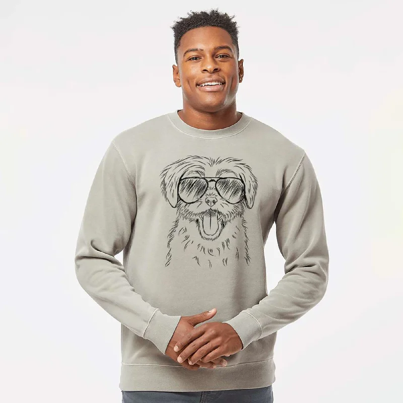 Aviator Gizmo the Maltese - Unisex Pigment Dyed Crew Sweatshirt