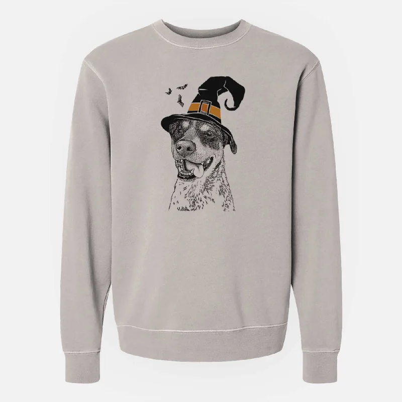 Witch Gerti the Mixed Breed - Unisex Pigment Dyed Crew Sweatshirt