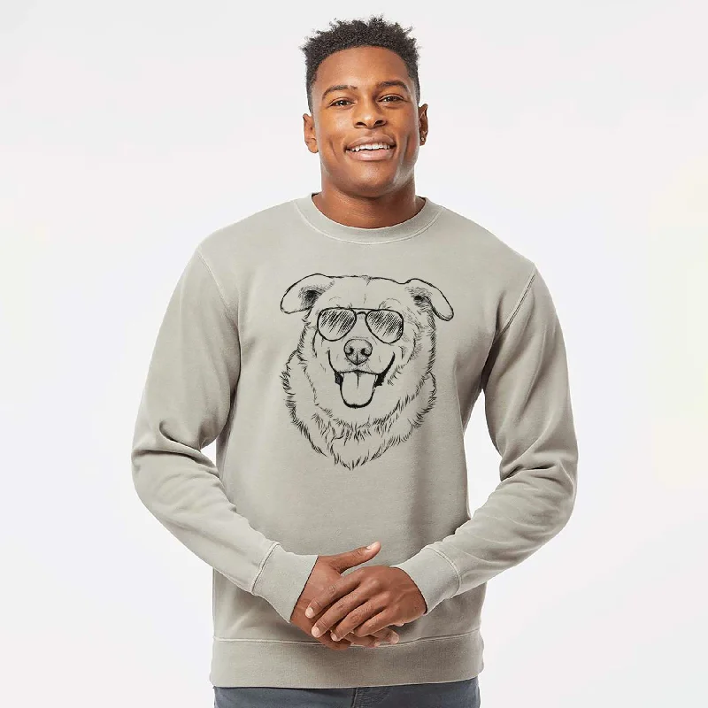 Aviator Freeley the Mixed Breed - Unisex Pigment Dyed Crew Sweatshirt