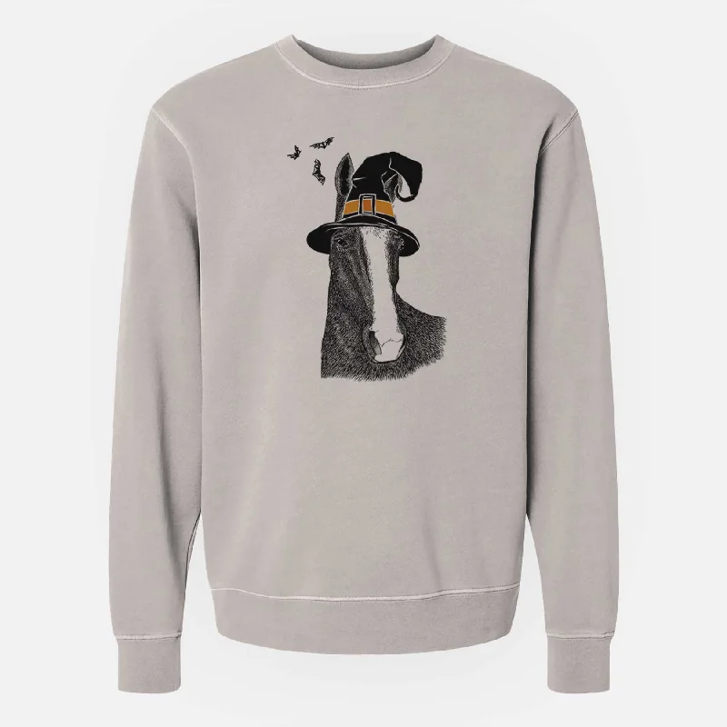 Witch Gibson the Tennessee Walking Horse - Unisex Pigment Dyed Crew Sweatshirt