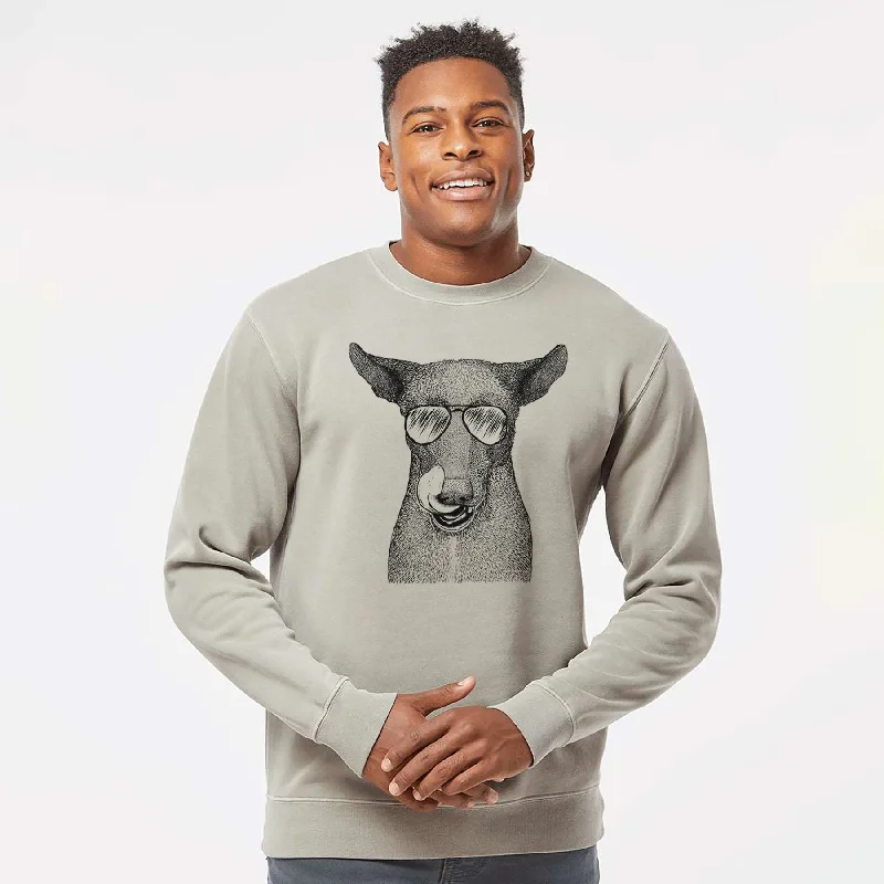 Aviator Gidget the Mexican Street Dog - Unisex Pigment Dyed Crew Sweatshirt