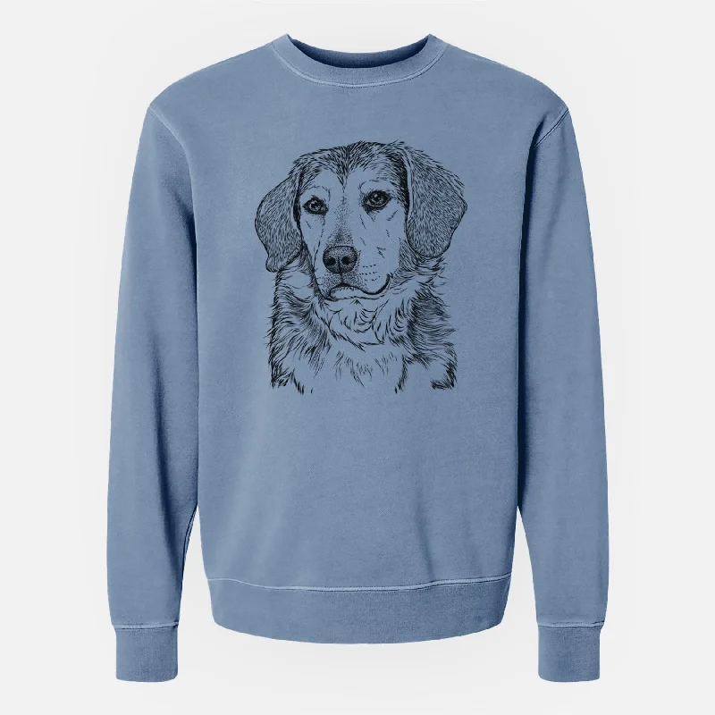 Bare Gunner the Beagle Mix - Unisex Pigment Dyed Crew Sweatshirt