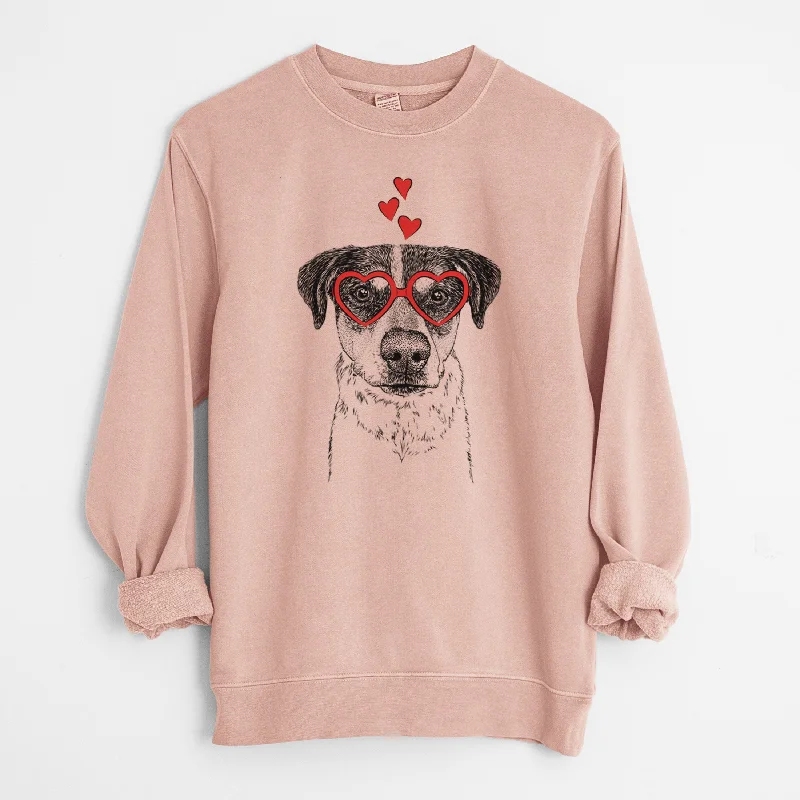 Valentine Gertrude the Mixed Breed - Unisex Pigment Dyed Crew Sweatshirt