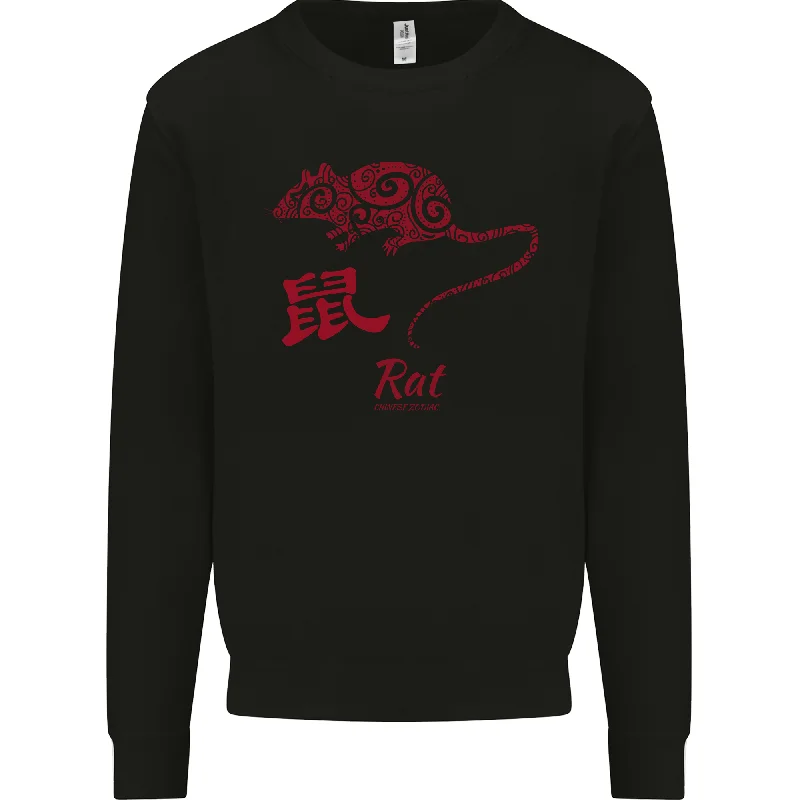Chinese Zodiac Shengxiao Year of the Rat Mens Sweatshirt Jumper