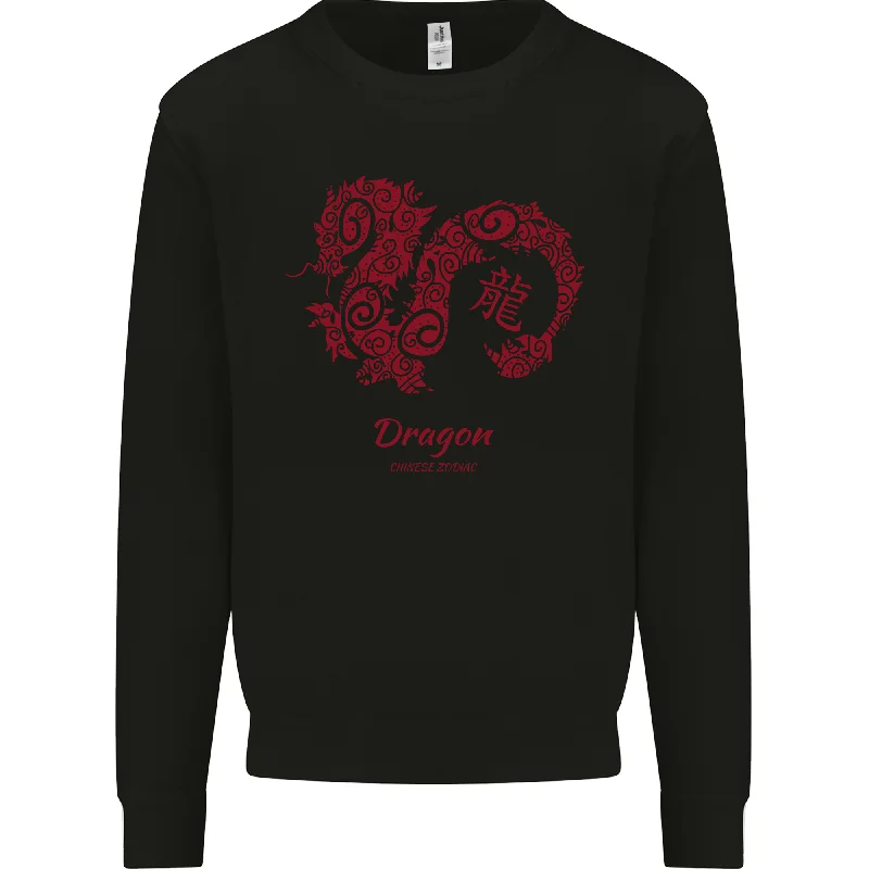 Chinese Zodiac Shengxiao Year of the Dragon Mens Sweatshirt Jumper