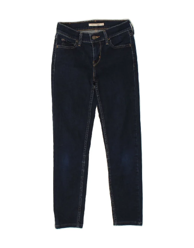 LEVI'S Womens 710 Super Skinny Jeans W25 L24  Navy Blue Cotton
