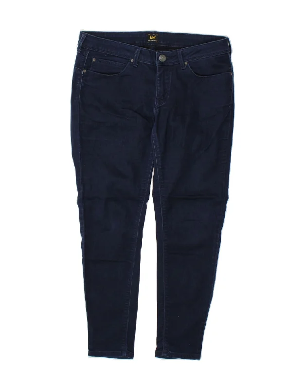 LEE Womens Skinny Jeans W30 L26 Navy Blue Cotton