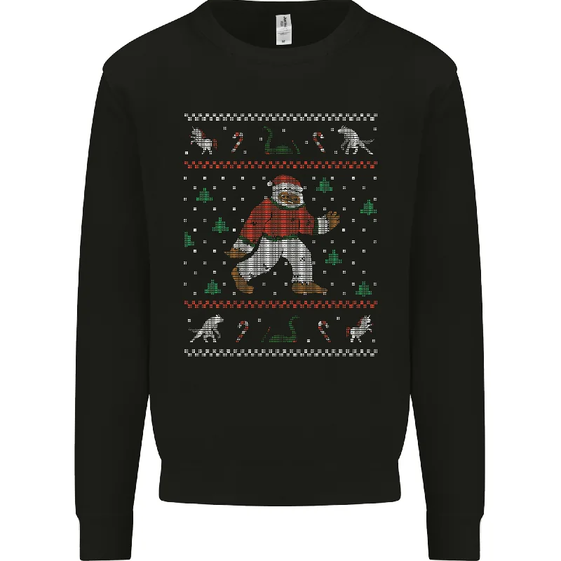 Christmas Bigfoot Funny Xmas Mens Sweatshirt Jumper