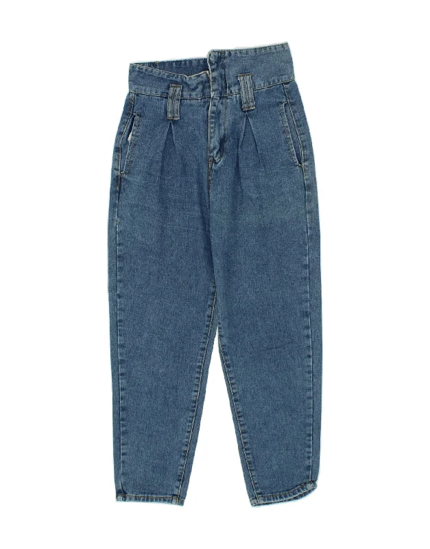 MOCHY Womens High Waist Tapered Jeans Small W28 L25  Blue