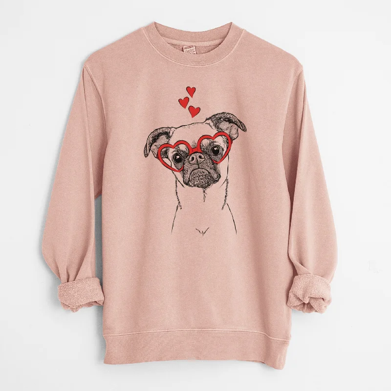 Valentine Groot the Brussels Griffon - Unisex Pigment Dyed Crew Sweatshirt