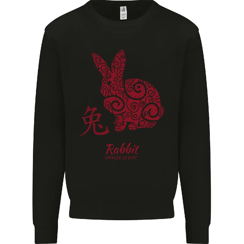 Chinese Zodiac Shengxiao Year of the Rabbit Mens Sweatshirt Jumper