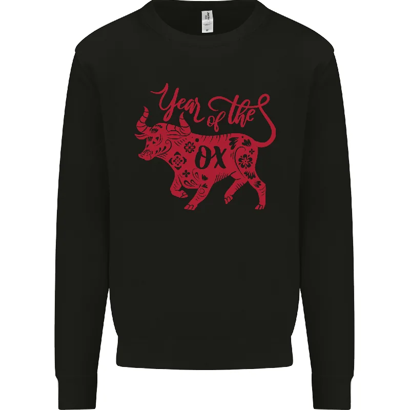 Chinese Zodiac Shengxiao Year of the Ox Mens Sweatshirt Jumper