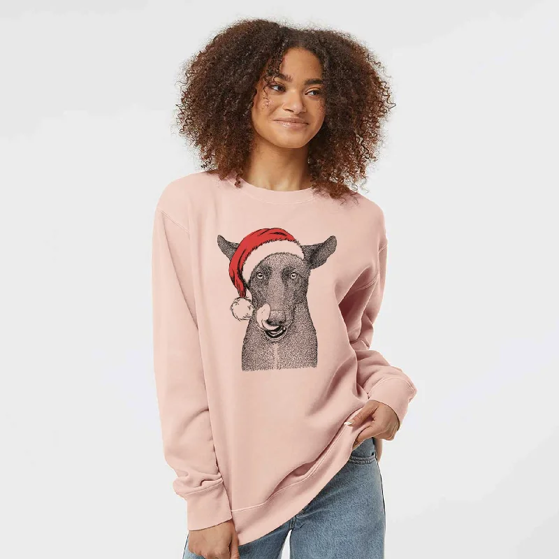 Santa Gidget the Mexican Street Dog - Unisex Pigment Dyed Crew Sweatshirt