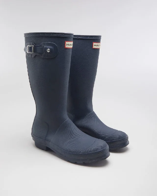 Hunter Navy Wellington Boots - EUR 37