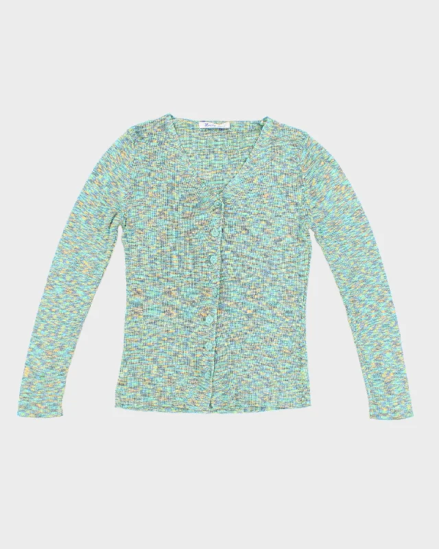 Y2K 00s Pastel Green Cardigan Top - M