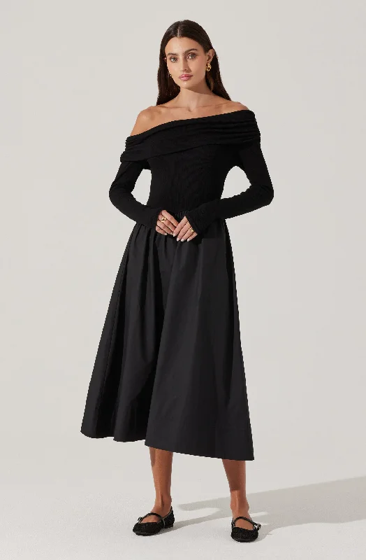 Ls off shoulder dress