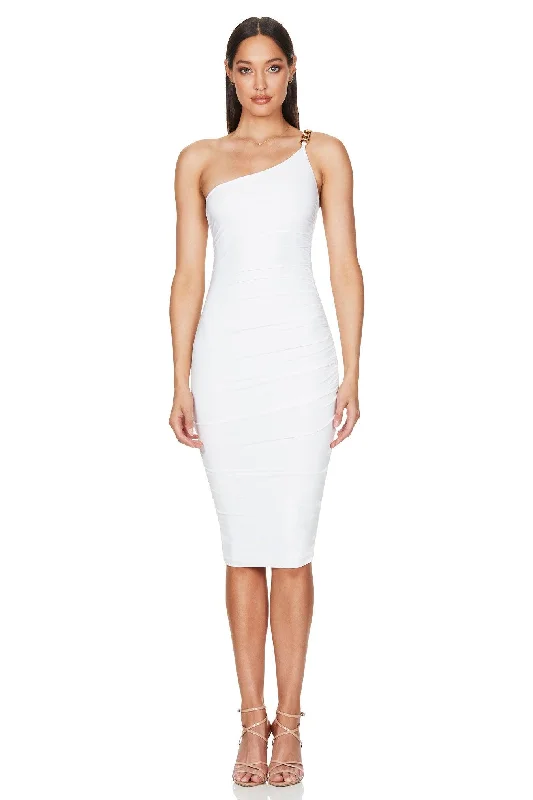 Nookie Alyssa Chain Midi Dress - Ivory