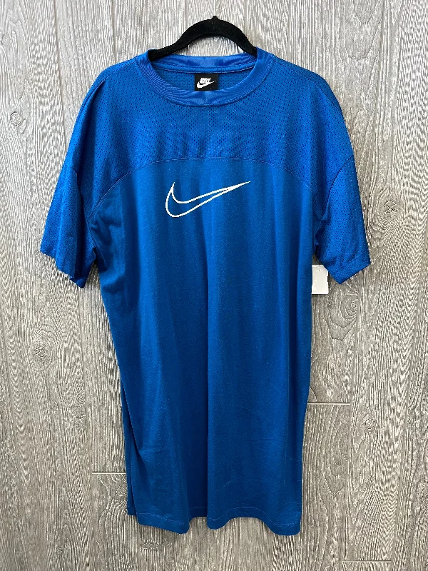 Athletic Dress By Nike In Blue, Size: L