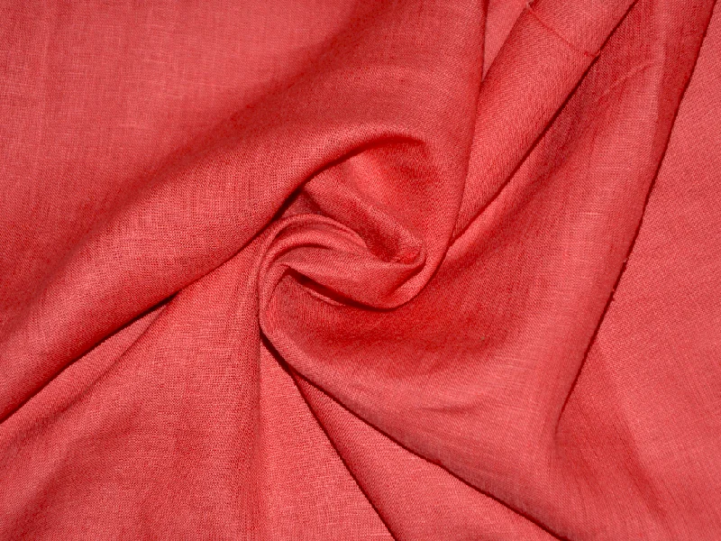 Blush Red Pure Linen 60 Lea Fabric