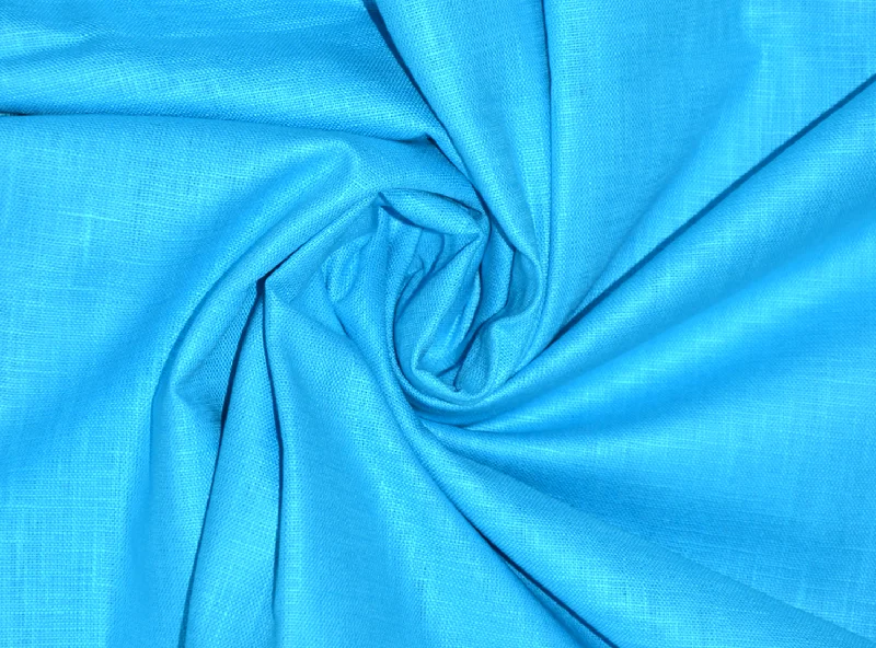 Bright Turquoise Premium Linen 60 Lea Fabric