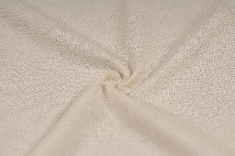 Cream Plain Wool Fabric