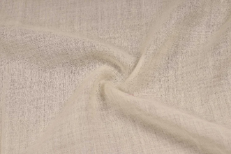 Cream Plain Wool Fabric