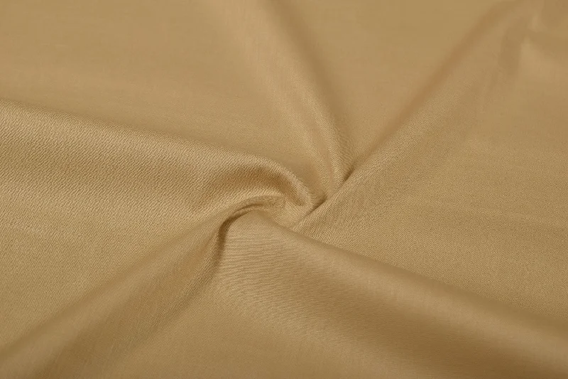 Golden Plain Cotton Linen Stretch Fabric