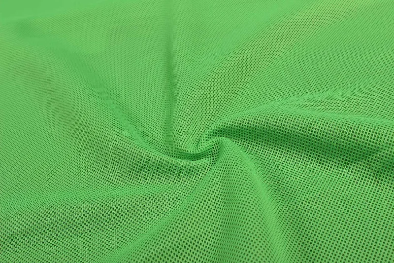 Grass Green Plain Bonded Sports Mess fabric