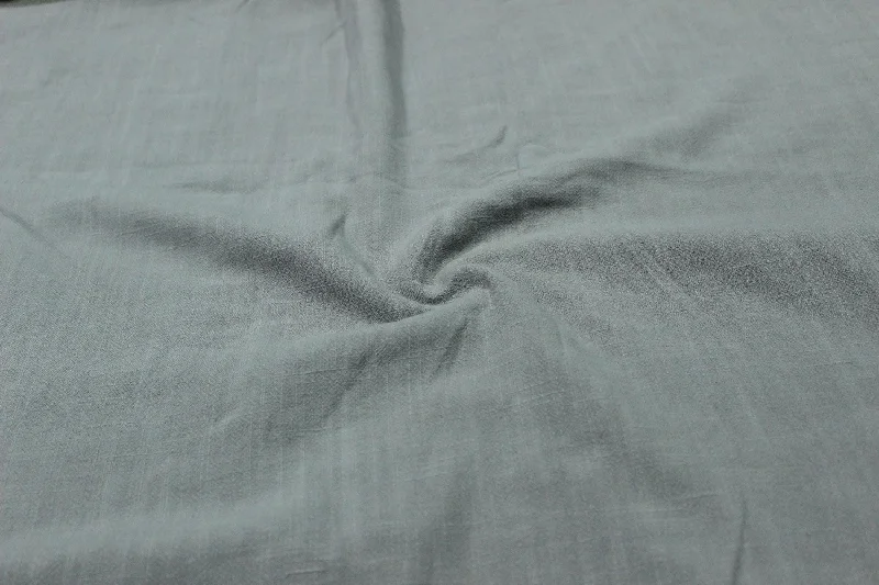 Gray Plain Soft Moss Plain Linen Blend Fabric