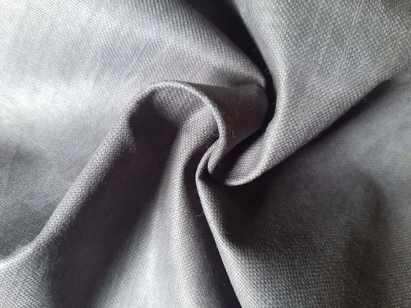 Light Black 4 Ply Cotton Dyed Fabric