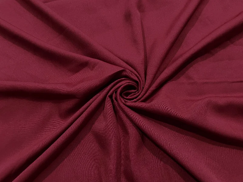 Maroon Plain Butter Crepe Fabric