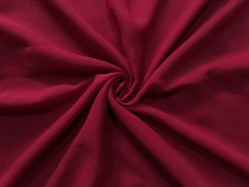 Maroon Plain Georgette Fabric