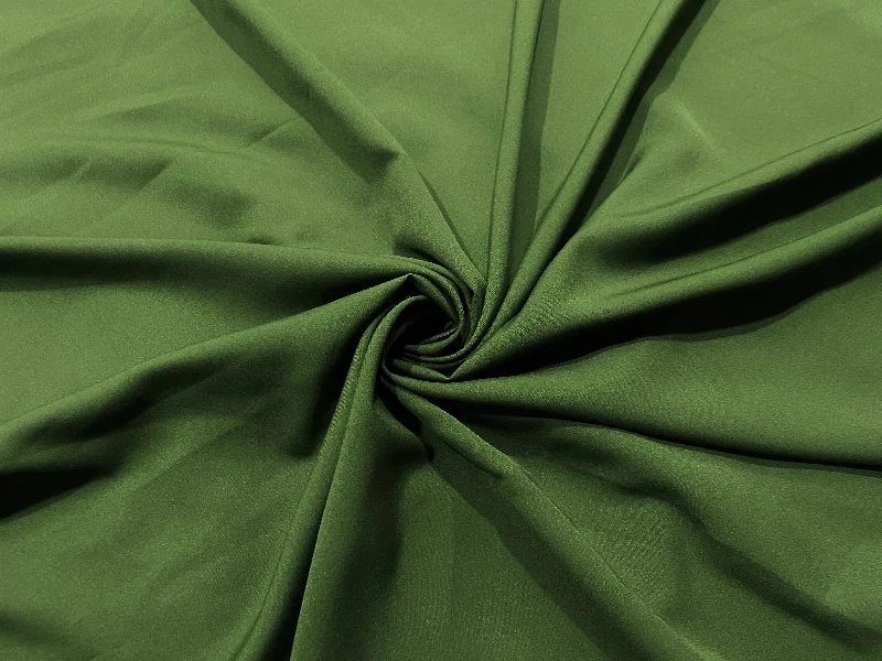 Mehndi Green Plain Butter Crepe Fabric