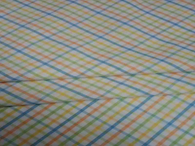 Multicolor Cotton Plaid Check Fabric