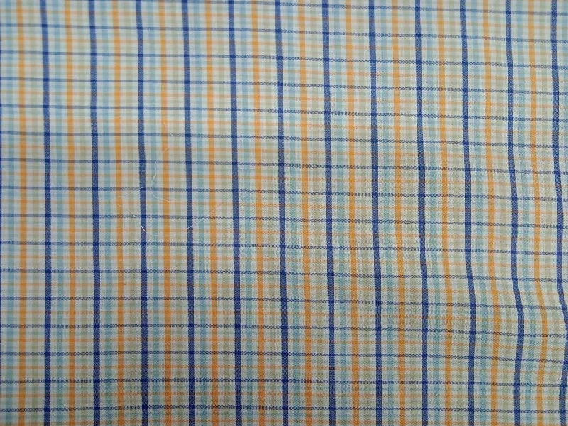 Multicolor Plaid Check Cotton Fabric