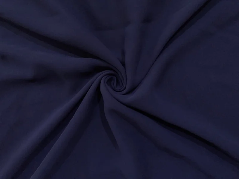 Navy Blue Plain Georgette Fabric