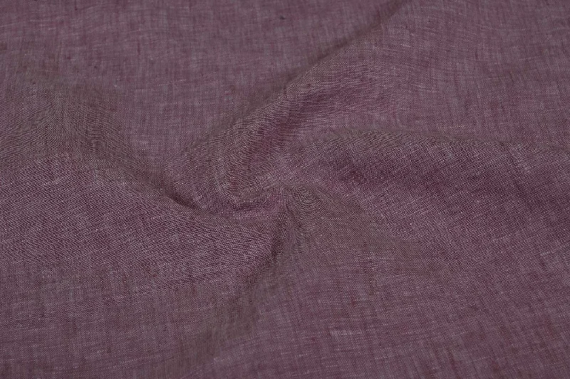 Purple Plain Linen Chambray  Fabric