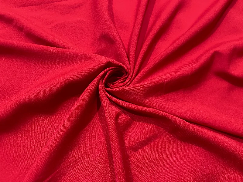 Red Plain Butter Crepe Fabric