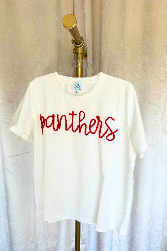 School Spirit Classic Tee w/ Tinsel Script PANTHERS red (PRE-ORDER)