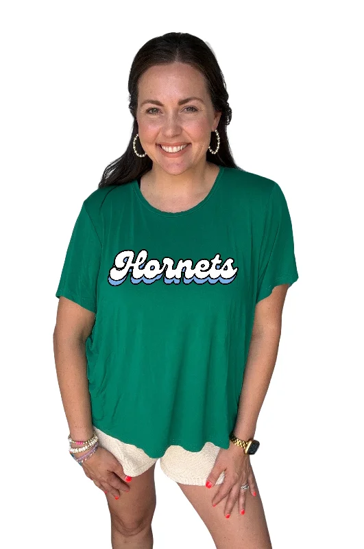 School Spirit Signature Tee Retro Hornets Green