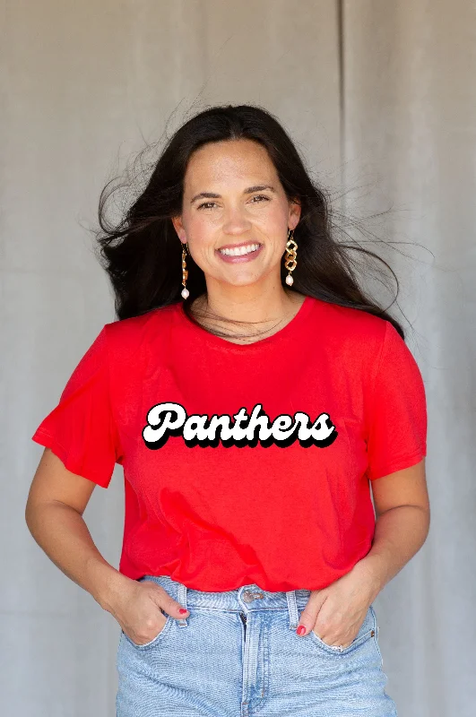 School Spirit Signature Tee Retro Panthers Red