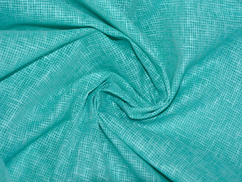 Turquoise Loose Weave Superior Cotton Linen Fabric