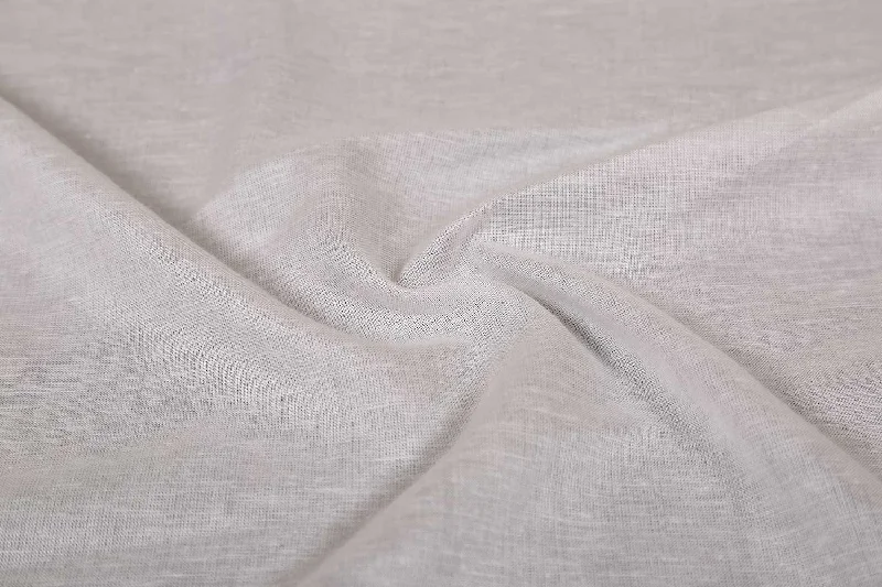 White Plain Cotton Linen  Fabric